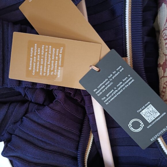 Women's Midnight Navy Blue Sweater by BOSS - Picture 6 of 8